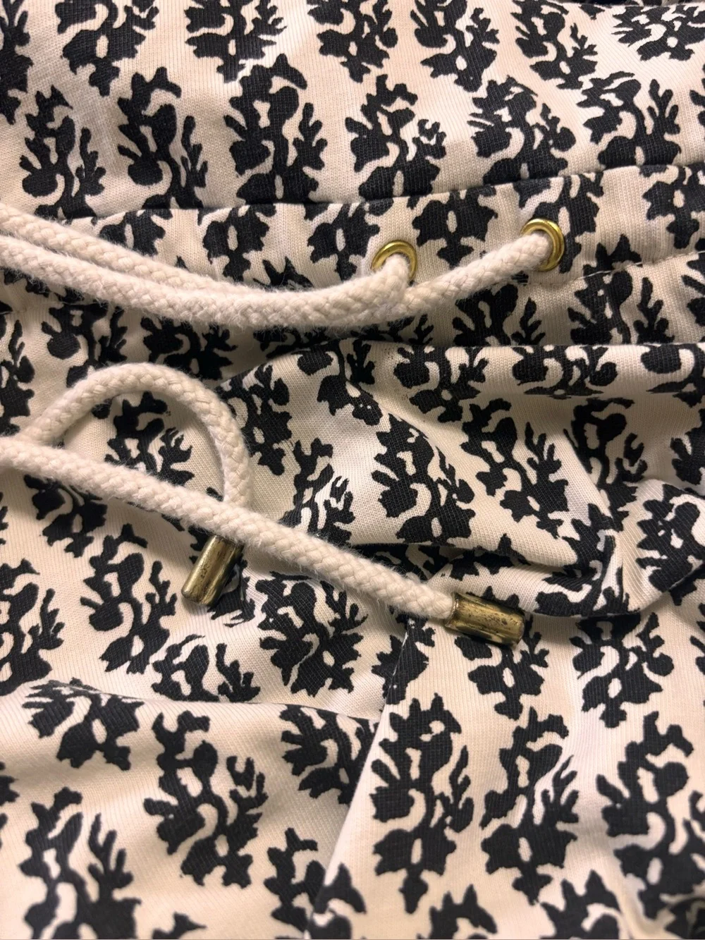 Tory Burch Amara Dress Women's XS 100% Pima Cotton Drawstring fair island